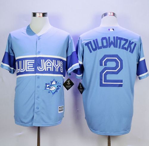 Blue Jays #2 Troy Tulowitzki Light Blue Exclusive New Cool Base Stitched MLB Jersey Blue Jays #2 Troy Tulowitzki Light Blue Exclusive New Cool Base Stitched MLB Jersey
