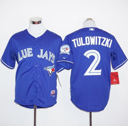 Blue Jays #2 Troy Tulowitzki Blue Alternate Cool Base Stitched MLB Jersey Blue Jays #2 Troy Tulowitzki Blue Alternate Cool Base Stitched MLB Jersey