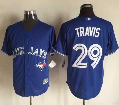 Blue Jays #29 Devon Travis Blue New Cool Base Stitched MLB Jersey Blue Jays #29 Devon Travis Blue New Cool Base Stitched MLB Jersey