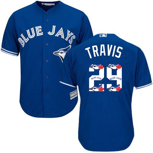 Blue Jays #29 Devon Travis Blue Team Logo Fashion Stitched MLB Jersey Blue Jays #29 Devon Travis Blue Team Logo Fashion Stitched MLB Jersey