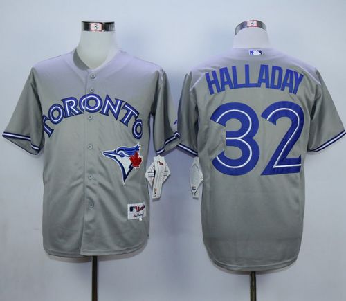 Blue Jays #32 Roy Halladay Grey Cool Base Stitched MLB Jersey Blue Jays #32 Roy Halladay Grey Cool Base Stitched MLB Jersey
