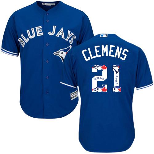 Blue Jays #21 Roger Clemens Blue Team Logo Fashion Stitched MLB Jersey Blue Jays #21 Roger Clemens Blue Team Logo Fashion Stitched MLB Jersey