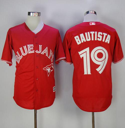 Blue Jays #19 Jose Bautista Red New Cool Base Canada Day Stitched MLB Jersey Blue Jays #19 Jose Bautista Red New Cool Base Canada Day Stitched MLB Jersey