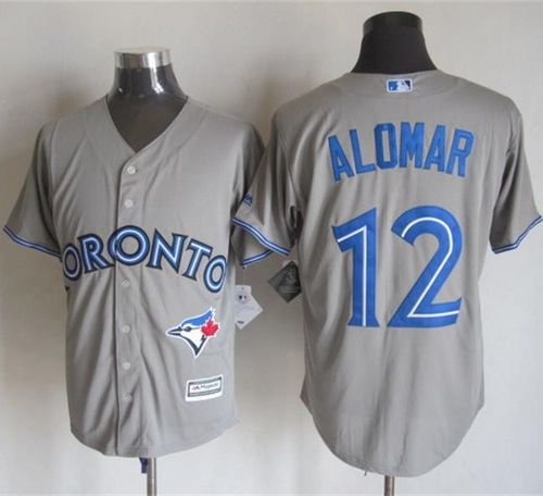 Blue Jays #12 Roberto Alomar Grey New Cool Base Stitched MLB Jersey Blue Jays #12 Roberto Alomar Grey New Cool Base Stitched MLB Jersey