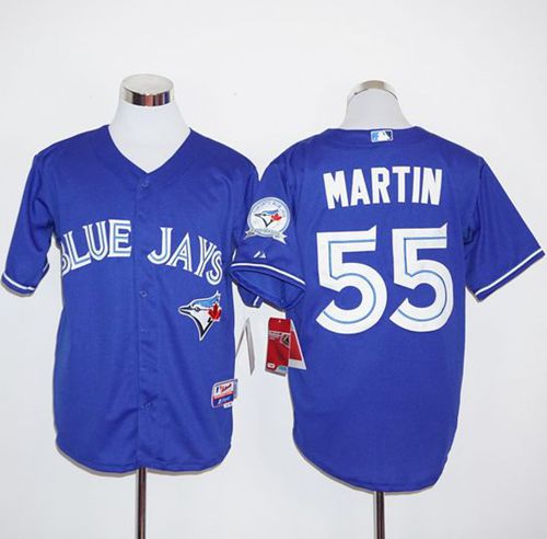 Blue Jays #55 Russell Martin Blue Alternate Stitched MLB Jersey Blue Jays #55 Russell Martin Blue Alternate Stitched MLB Jersey
