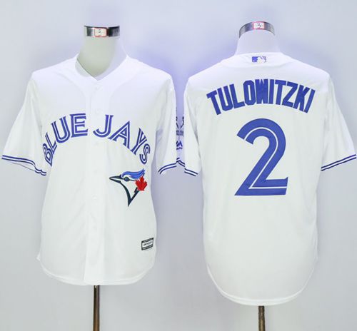 Blue Jays #2 Troy Tulowitzki White New Cool Base 40th Anniversary Stitched MLB Jersey Blue Jays #2 Troy Tulowitzki White New Cool Base 40th Anniversary Stitched MLB Jersey