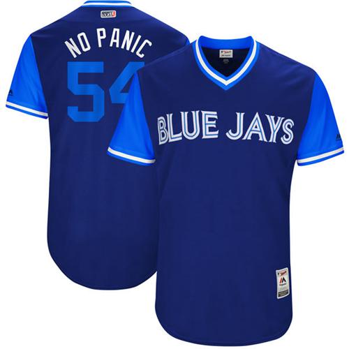 Blue Jays #54 Roberto Osuna Navy 