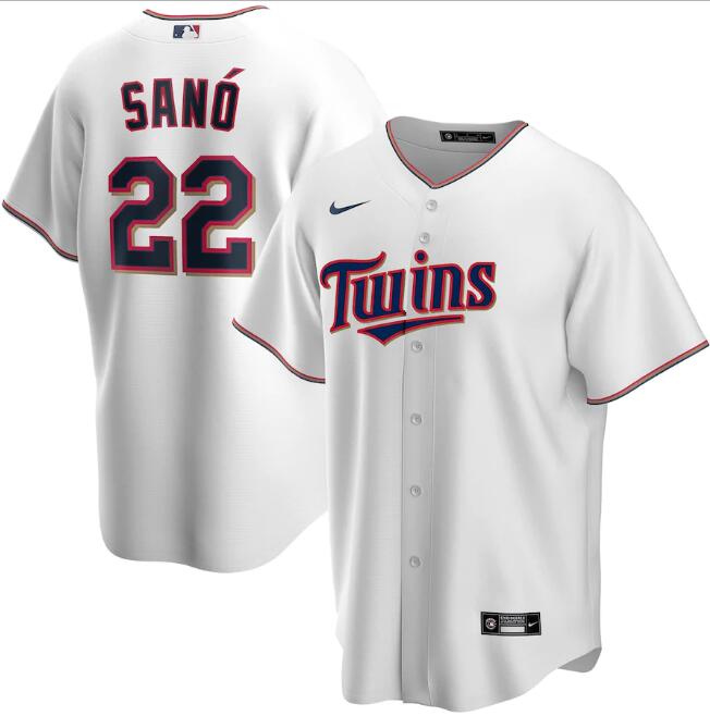Men's Minnesota Twins #22 Miguel Sanó White MLB Cool Base Stitched Jersey Men's Minnesota Twins #22 Miguel Sanó White MLB Cool Base Stitched Jersey