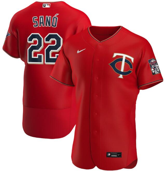 Men's Minnesota Twins #22 Miguel Sanó Red MLB Flex Base Stitched MLB Jersey Men's Minnesota Twins #22 Miguel Sanó Red MLB Flex Base Stitched MLB Jersey