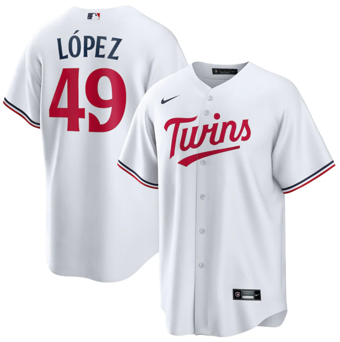 Men's Minnesota Twins #49 Pablo López Navy Cool Base Stitched Jersey Men's Minnesota Twins #49 Pablo López Navy Cool Base Stitched Jersey