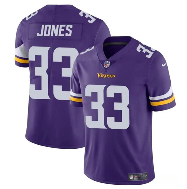 Men's Minnesota Vikings #33 Aaron Jones Purple Vapor Untouchable Limited Stitched Jersey Men's Minnesota Vikings #33 Aaron Jones Purple Vapor Untouchable Limited Stitched Jersey