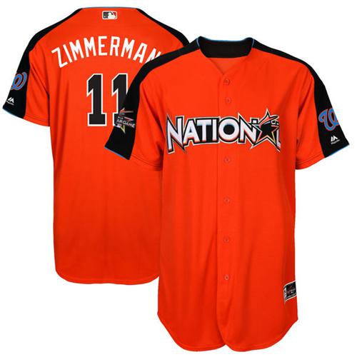Nationals #11 Ryan Zimmerman Orange 2017 All-Star National League Stitched MLB Jersey Nationals #11 Ryan Zimmerman Orange 2017 All-Star National League Stitched MLB Jersey