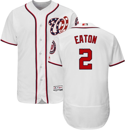 Nationals #2 Adam Eaton White Flexbase Authentic Collection Stitched MLB Jersey Nationals #2 Adam Eaton White Flexbase Authentic Collection Stitched MLB Jersey
