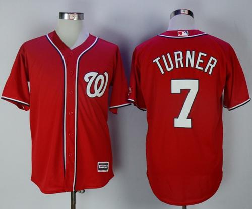 Nationals #7 Trea Turner Red New Cool Base Stitched MLB Jersey Nationals #7 Trea Turner Red New Cool Base Stitched MLB Jersey