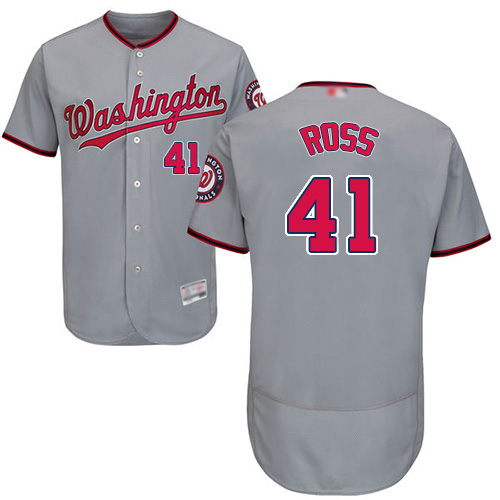 Nationals #41 Joe Ross Grey Flexbase Authentic Collection Stitched MLB Jersey Nationals #41 Joe Ross Grey Flexbase Authentic Collection Stitched MLB Jersey