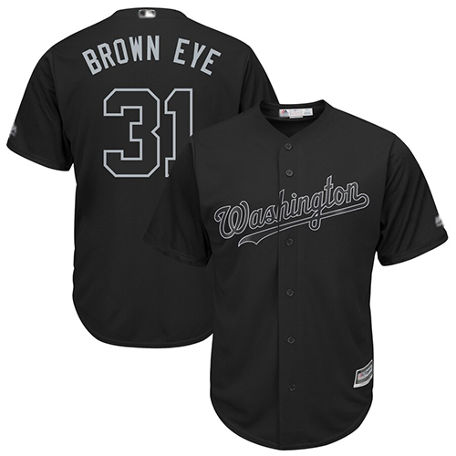 Nationals #31 Max Scherzer Black "Brown Eye" Players Weekend Cool Base Stitched MLB Jersey Nationals #31 Max Scherzer Black "Brown Eye" Players Weekend Cool Base Stitched MLB Jersey