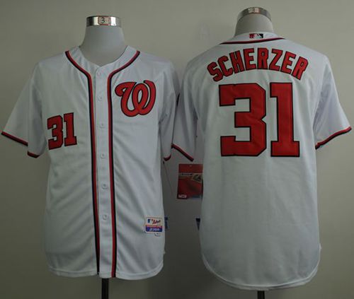 Nationals #31 Max Scherzer White Cool Base Stitched MLB Jersey Nationals #31 Max Scherzer White Cool Base Stitched MLB Jersey