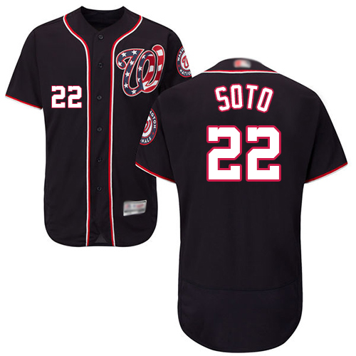 Nationals #22 Juan Soto Navy Blue Flexbase Authentic Collection Stitched MLB Jersey Nationals #22 Juan Soto Navy Blue Flexbase Authentic Collection Stitched MLB Jersey