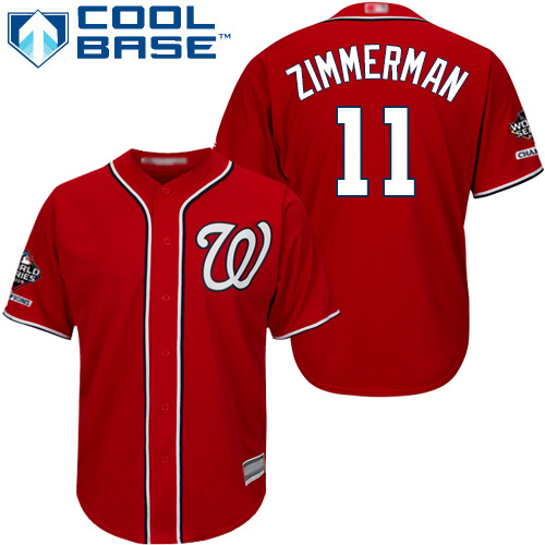 Nationals #11 Ryan Zimmerman Red New Cool Base 2019 World Series Champions Stitched MLB Jersey Nationals #11 Ryan Zimmerman Red New Cool Base 2019 World Series Champions Stitched MLB Jersey