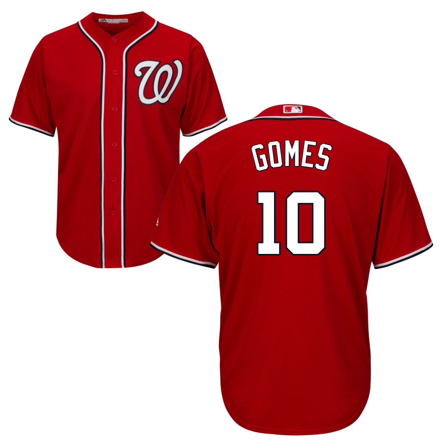 Nationals #10 Yan Gomes Red Cool Base Stitched MLB Jersey Nationals #10 Yan Gomes Red Cool Base Stitched MLB Jersey