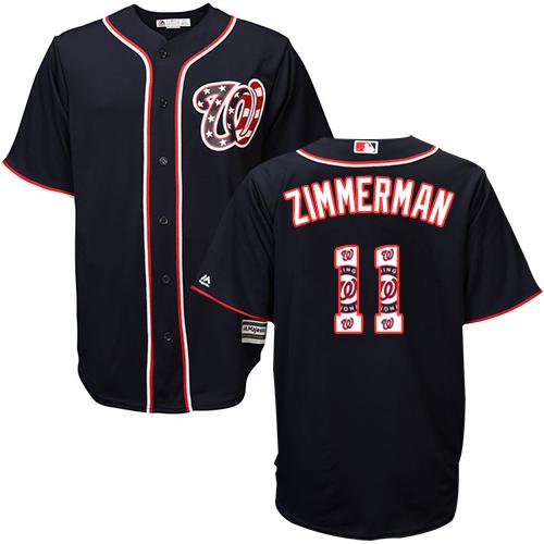 Nationals #11 Ryan Zimmerman Navy Blue Team Logo Fashion Stitched MLB Jersey Nationals #11 Ryan Zimmerman Navy Blue Team Logo Fashion Stitched MLB Jersey