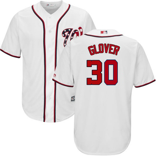 Nationals #30 Koda Glover White New Cool Base Stitched MLB Jersey Nationals #30 Koda Glover White New Cool Base Stitched MLB Jersey