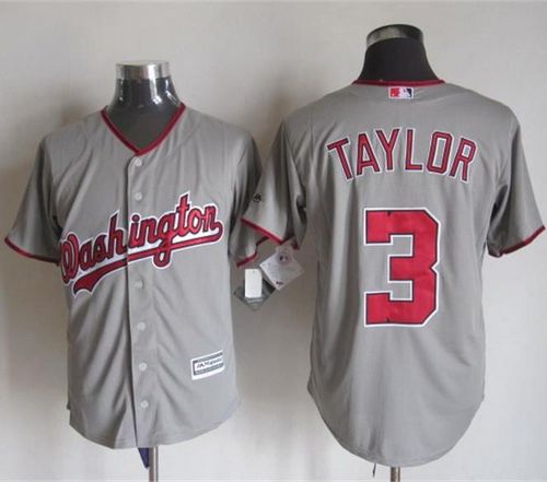 Nationals #3 Michael Taylor Grey New Cool Base Stitched MLB Jersey Nationals #3 Michael Taylor Grey New Cool Base Stitched MLB Jersey