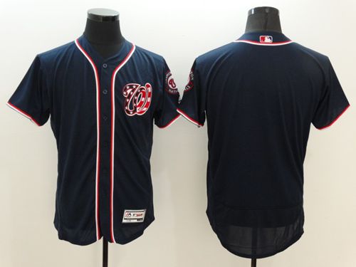 Nationals Blank Navy Blue Flexbase Authentic Collection Stitched MLB Jersey Nationals Blank Navy Blue Flexbase Authentic Collection Stitched MLB Jersey