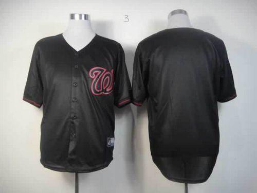 Nationals Blank Black Fashion Stitched MLB Jersey Nationals Blank Black Fashion Stitched MLB Jersey