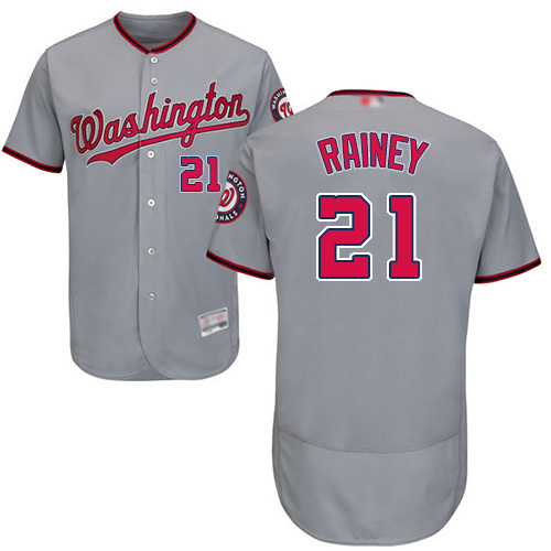 Nationals #21 Tanner Rainey Grey Flexbase Authentic Collection Stitched MLB Jersey Nationals #21 Tanner Rainey Grey Flexbase Authentic Collection Stitched MLB Jersey