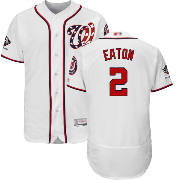 Nationals #2 Adam Eaton White Flexbase Authentic Collection 2019 World Series Champions Stitched MLB Jersey Nationals #2 Adam Eaton White Flexbase Authentic Collection 2019 World Series Champions Stitched MLB Jersey