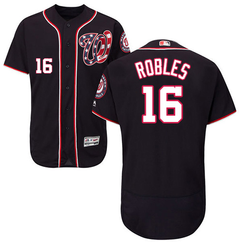 Nationals #16 Victor Robles Navy Blue Flexbase Authentic Collection Stitched MLB Jersey