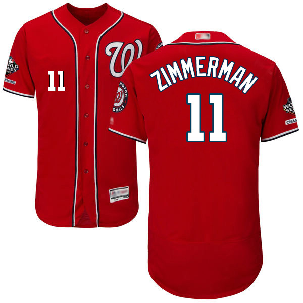 Nationals #11 Ryan Zimmerman Red Flexbase Authentic Collection 2019 World Series Champions Stitched MLB Jersey Nationals #11 Ryan Zimmerman Red Flexbase Authentic Collection 2019 World Series Champions Stitched MLB Jersey