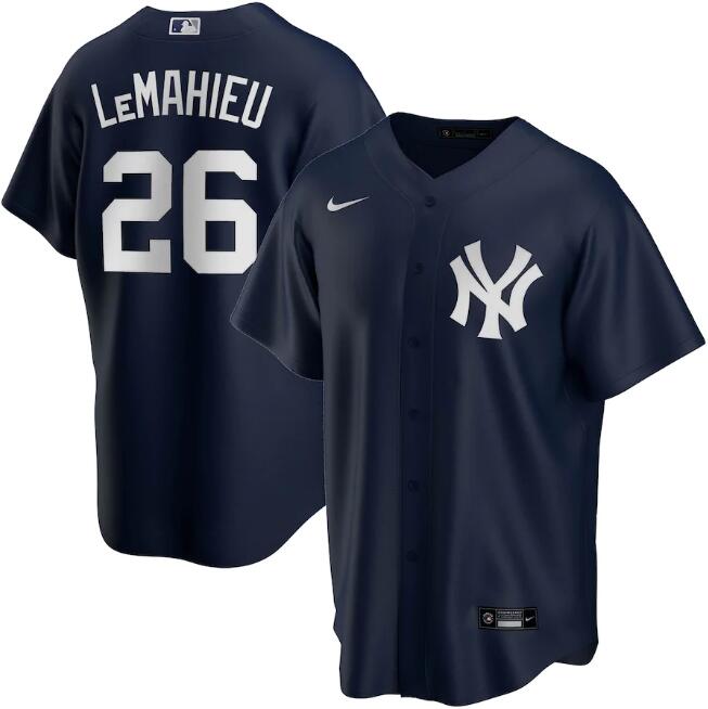 Men's New York Yankees #26 DJ LeMahieu Navy MLB Cool Base Stitched Jersey Men's New York Yankees #26 DJ LeMahieu Navy MLB Cool Base Stitched Jersey