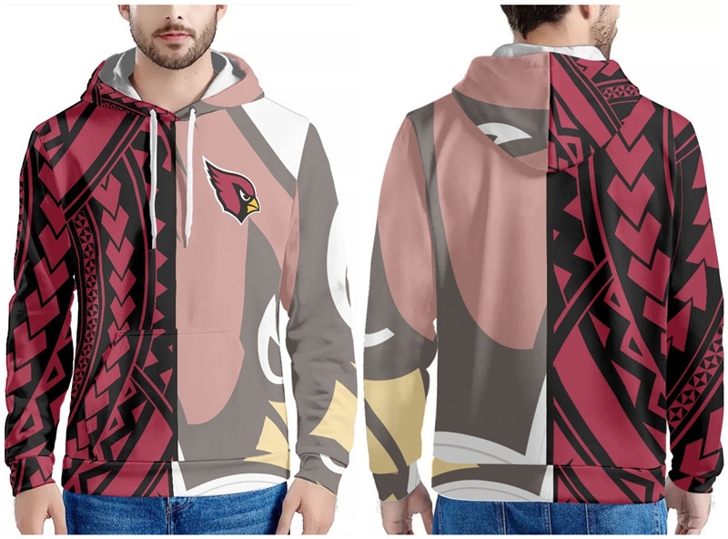 Men's Arizona Cardinals Red/Black Pullover Hoodie Men's Arizona Cardinals Red/Black Pullover Hoodie