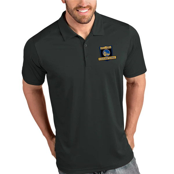 Men's Golden State Warriors 2021-2022 Charcoal NBA Finals Champions Tribute Polo Men's Golden State Warriors 2021-2022 Charcoal NBA Finals Champions Tribute Polo