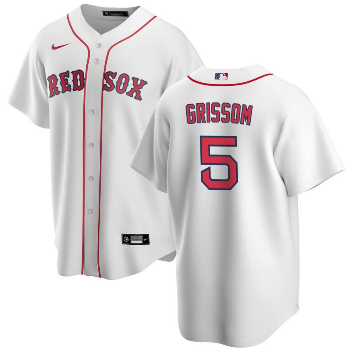Men's Boston Red Sox #5 Vaughn Grissom White Cool Base Stitched Baseball Jersey Men's Boston Red Sox #5 Vaughn Grissom White Cool Base Stitched Baseball Jersey