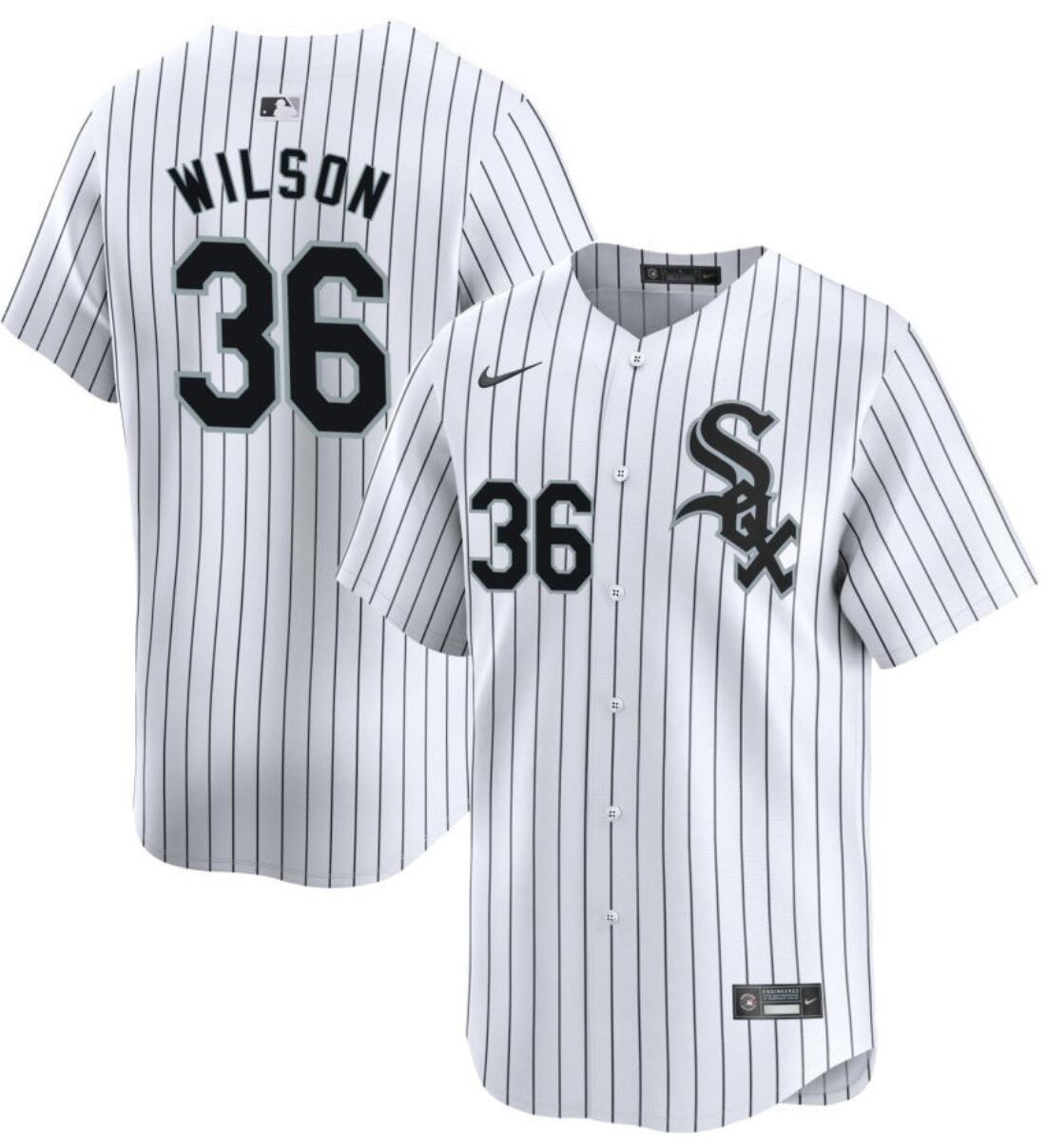 Men's Chicago White Sox #36 Steven Wilson White Home Limited Stitched Baseball Jersey Men's Chicago White Sox #36 Steven Wilson White Home Limited Stitched Baseball Jersey