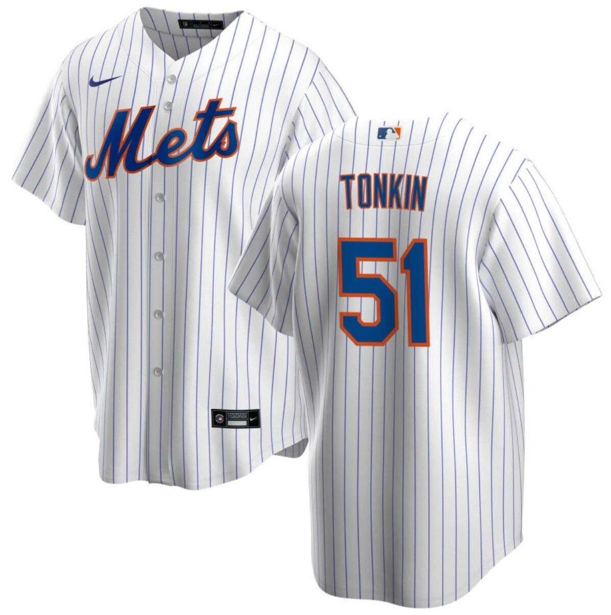 Men's New York Mets #51 Michael Tonkin White Cool Base Stitched Baseball Jersey Men's New York Mets #51 Michael Tonkin White Cool Base Stitched Baseball Jersey