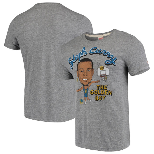 Men's Golden State Warriors Stephen Curry Grey Player Graphic Tri-Blend T-Shirt Men's Golden State Warriors Stephen Curry Grey Player Graphic Tri-Blend T-Shirt
