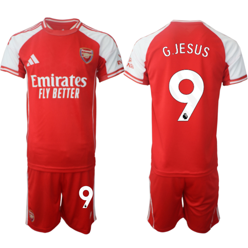 Men's Arsenal F.C #9 Gabriel Jesus Red 2025 Home Soccer Jersey Suit Men's Arsenal F.C #9 Gabriel Jesus Red 2025 Home Soccer Jersey Suit
