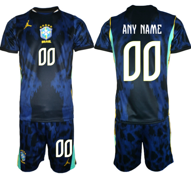 Men's Brazil Custom Blue 2026 Away Soccer Jersey