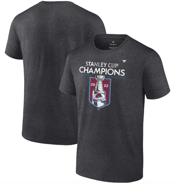 Men's Colorado Avalanche Heathered Charcoal 2022 Stanley Cup Champions Jersey Roster Men's Colorado Avalanche Heathered Charcoal 2022 Stanley Cup Champions Jersey Roster