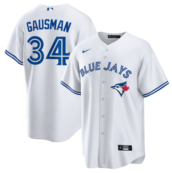 Men's Toronto Blue Jays #34 Kevin Gausman White Cool Base Stitched Jersey Men's Toronto Blue Jays #34 Kevin Gausman White Cool Base Stitched Jersey