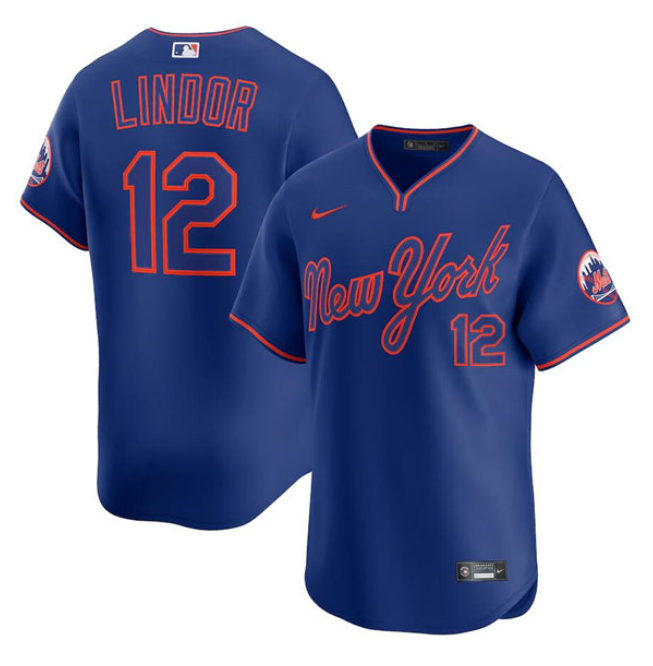 Men's New York Mets Active Player Custom Royal  2025 Limited Stitched Baseball Jersey