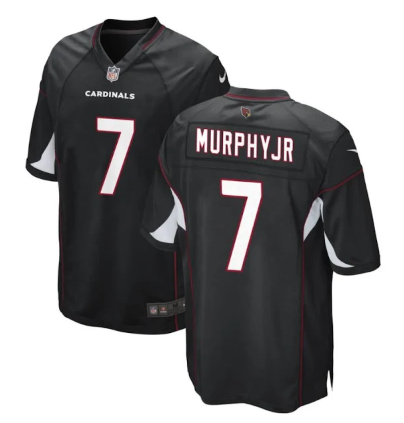 Men's Arizona Cardinals #7 Byron Murphy Jr. Black Stitched Game Jersey Men's Arizona Cardinals #7 Byron Murphy Jr. Black Stitched Game Jersey