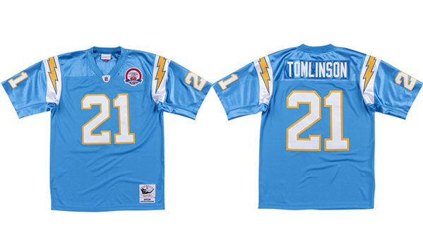Men's Los Angeles Chargers #21 LaDainian Tomlinson 2009 Blue Stitched Game Jersey Men's Los Angeles Chargers #21 LaDainian Tomlinson 2009 Blue Stitched Game Jersey