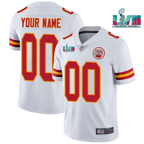 Men’s Kansas City Chiefs Active Player Custom White Super Bowl LVII Patch Vapor Untouchable Limited Stitched Jersey Men’s Kansas City Chiefs Active Player Custom White Super Bowl LVII Patch Vapor Untouchable Limited Stitched Jersey