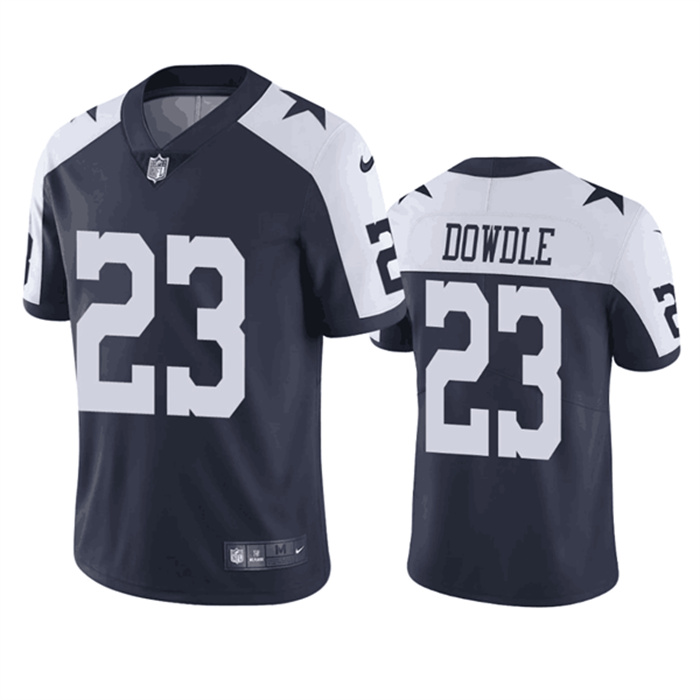 Men's Dallas Cowboys #23 Rico Dowdle Navy/White Thanksgiving Stitched Limited Football Jersey Men's Dallas Cowboys #23 Rico Dowdle Navy/White Thanksgiving Stitched Limited Football Jersey