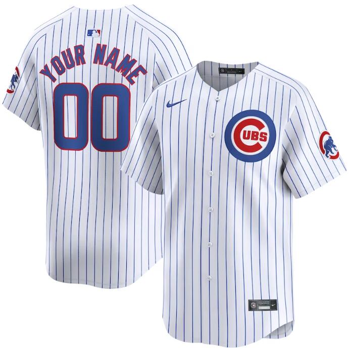 Men's Chicago Cubs Active Player Custom White 2024 Home Limited Stitched Baseball Jersey Men's Chicago Cubs Active Player Custom White 2024 Home Limited Stitched Baseball Jersey